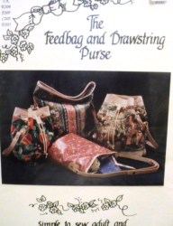 101 LEATHER HANDLE FEEDBAG,DRAWSTRING PURSE ADLT/KID PATTERN